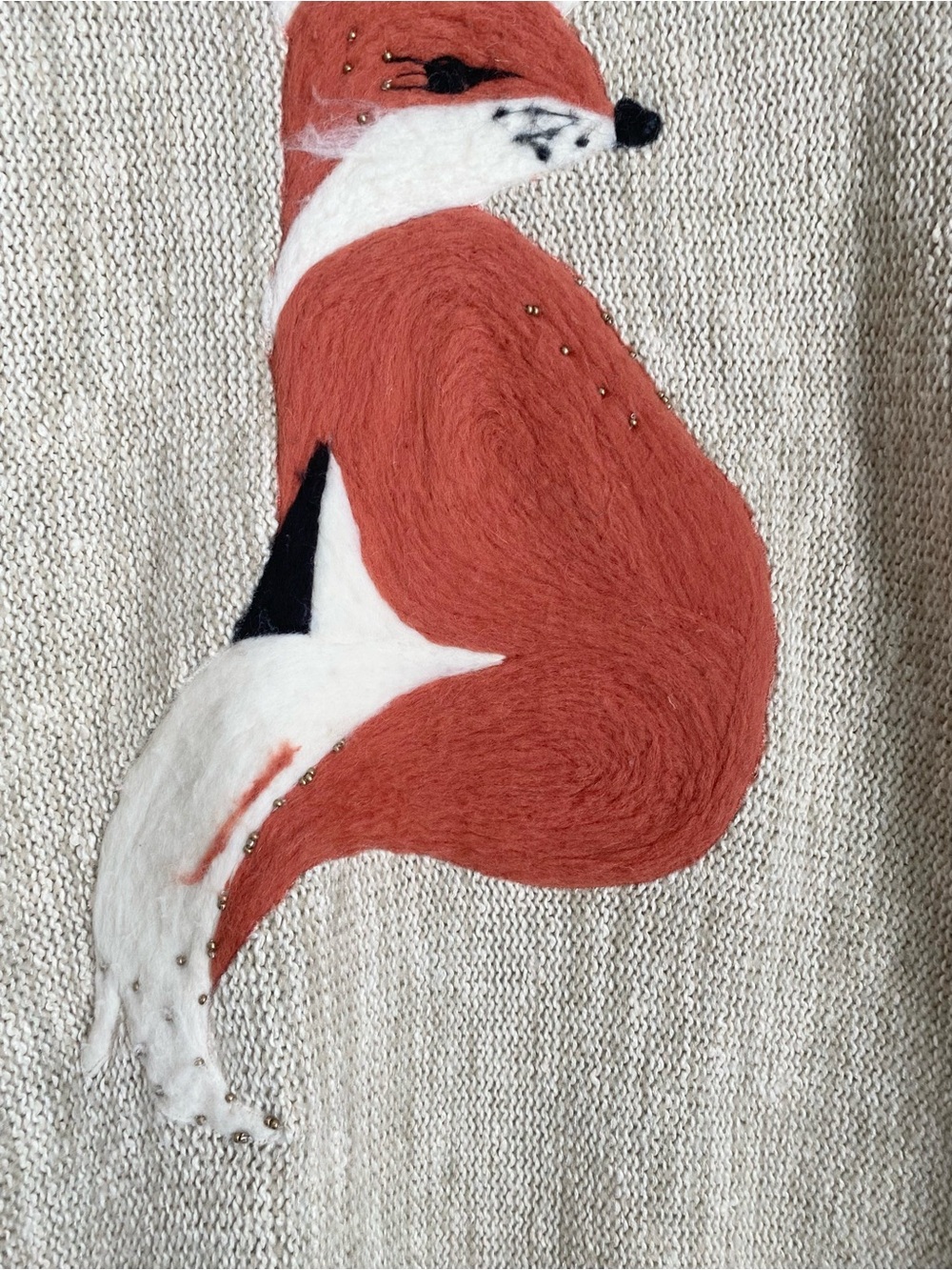 Anthropologie Fox Cardigan Sweater (Size M/L) - Picture 9 of 10